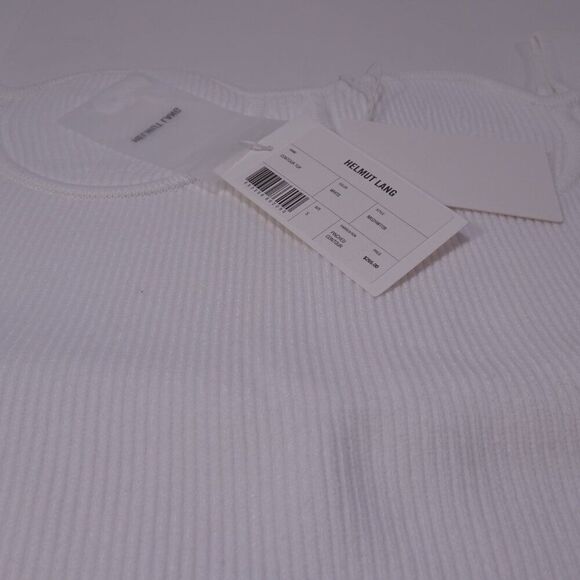 Helmut Lang Women's Pinched Contour Cold Shoulder Top XXS XS M L NWT 265 White - Picture 9 of 13